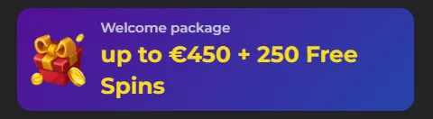 Welcone package bonus